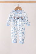 Cowboys Smocked Romper