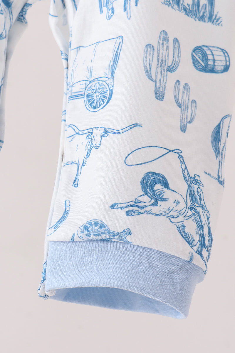 Cowboys Smocked Romper