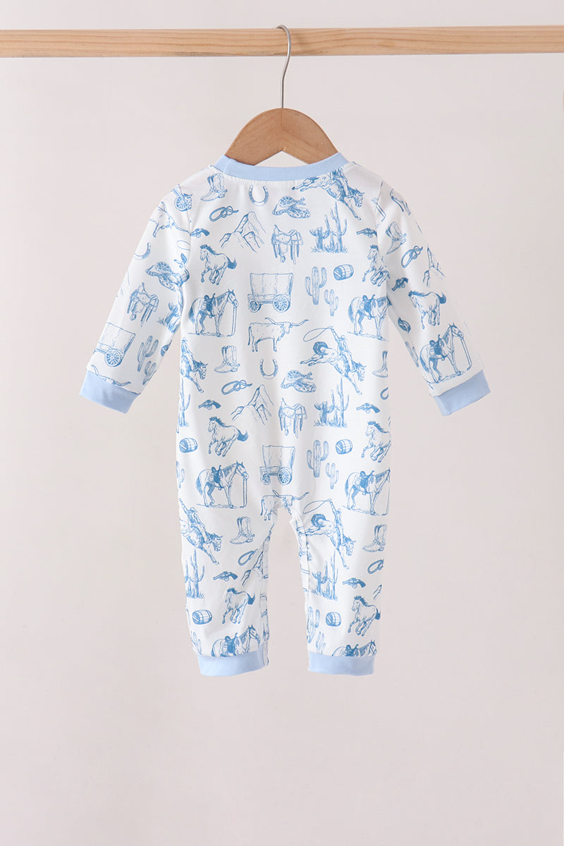 Cowboys Smocked Romper