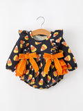 Halloween Candy Corn Baby Girl Bubble