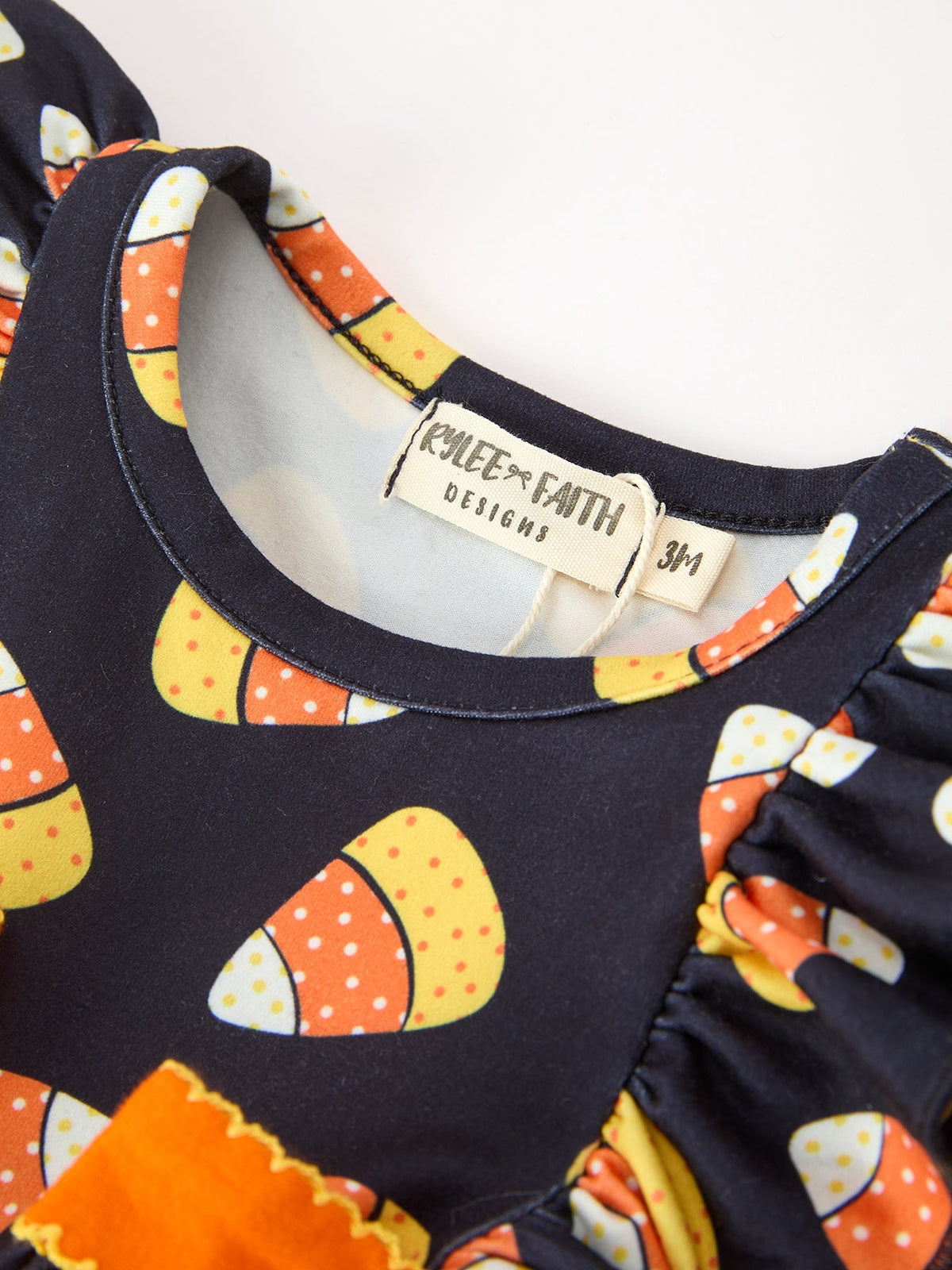 Halloween Candy Corn Baby Girl Bubble